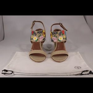 Tabitha Simmons Sandals size 6. EMBROIDERY